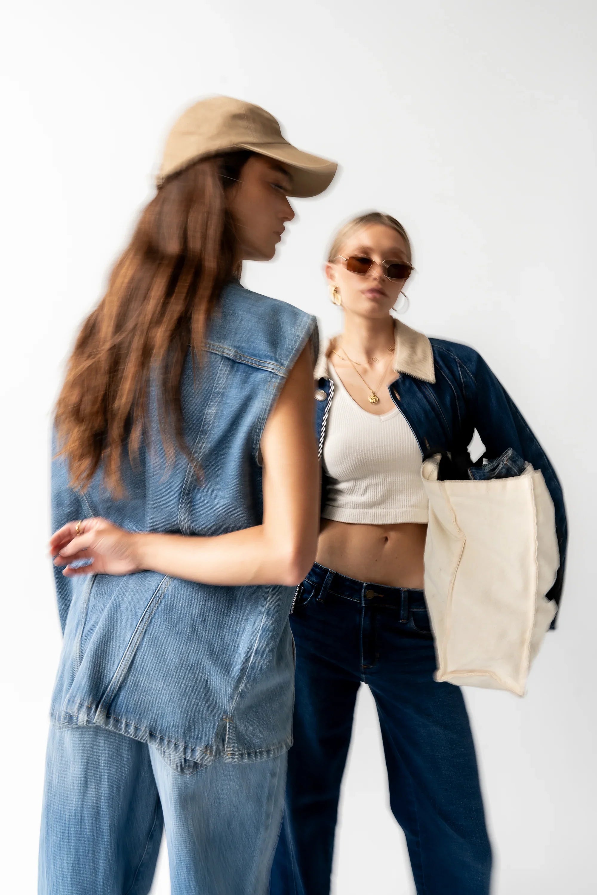 Taylor Denim Vest in Medium Wash FINAL SALE