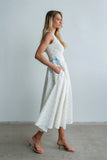 Kammie Smocked Midi Dress in Cream
