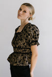 Tallie Floral Blouse in Mocha FINAL SALE
