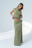 Freda Maxi Skirt in Green