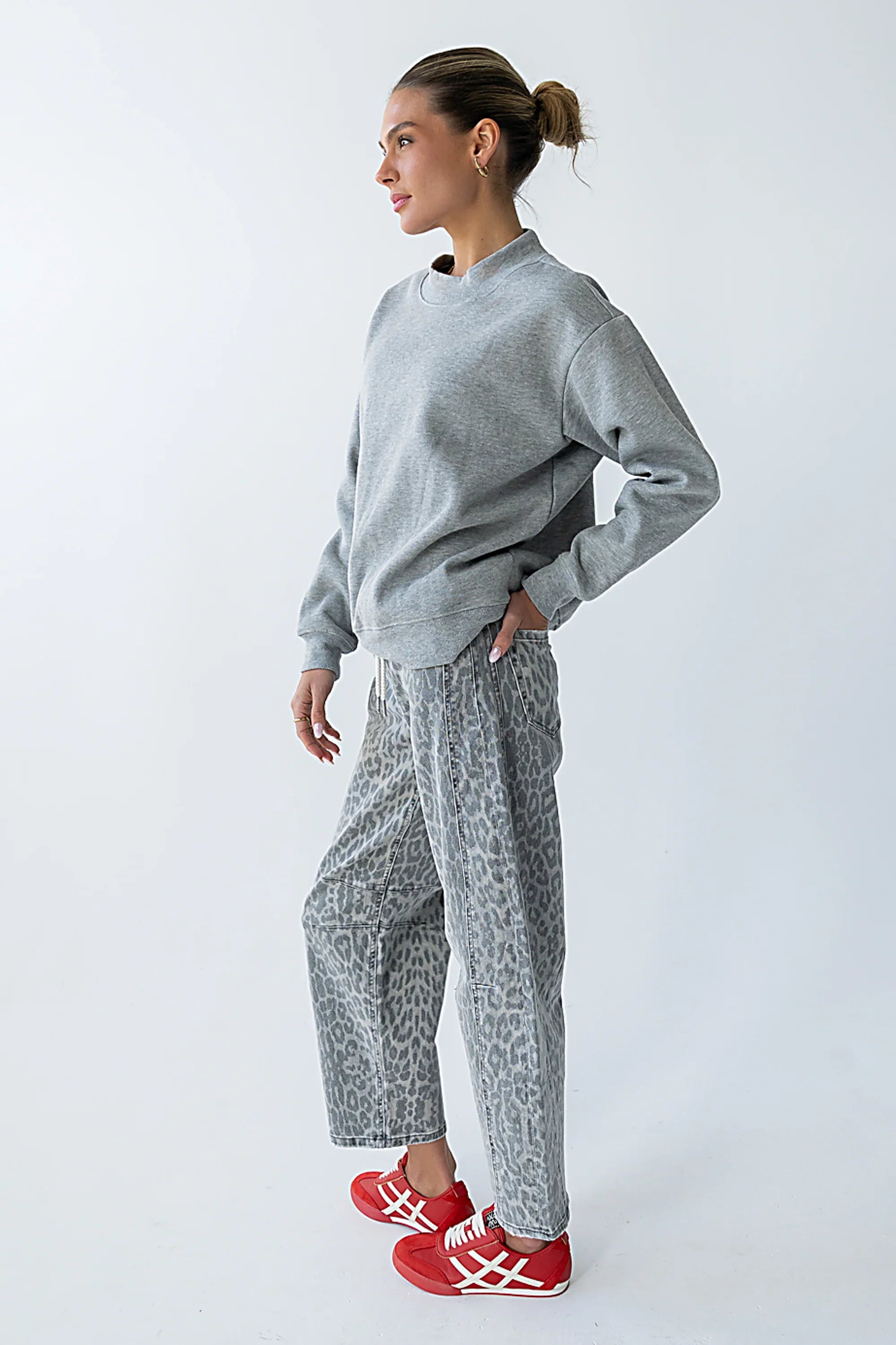 Marie Oversized Sweatshirt in Grey