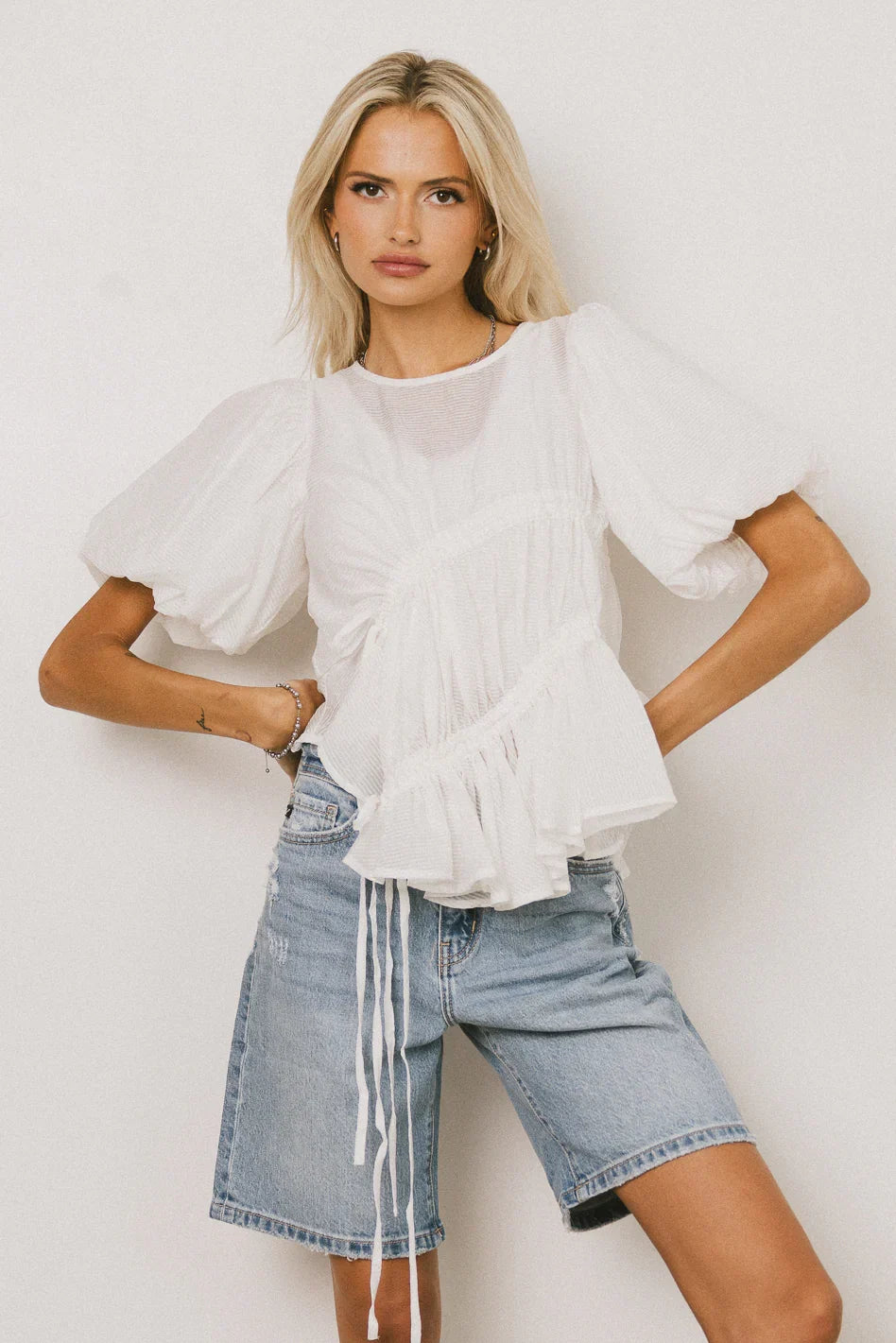 Lillian Distressed Denim Shorts FINAL SALE