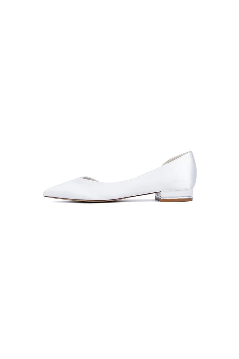 Ivory Flat Shoes with a Sleek Design