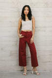 Sadie Wide Leg Pants in Brick FINAL SALE