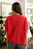 Leah Knit Cardigan in Red FINAL SALE