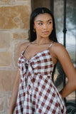 Mayzie Gingham Maxi Dress