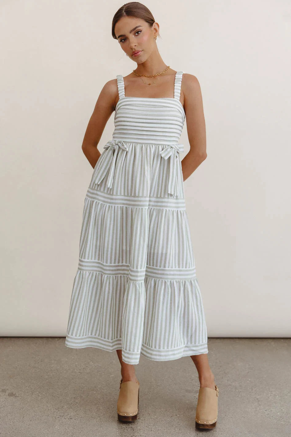 Caroline Striped Midi Dress FINAL SALE