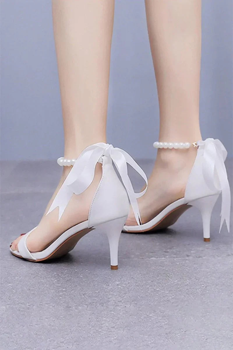 Elegant Open Toe Ankle Strap Stiletto Sandals