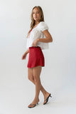 Claire Poplin Blouse in Off White
