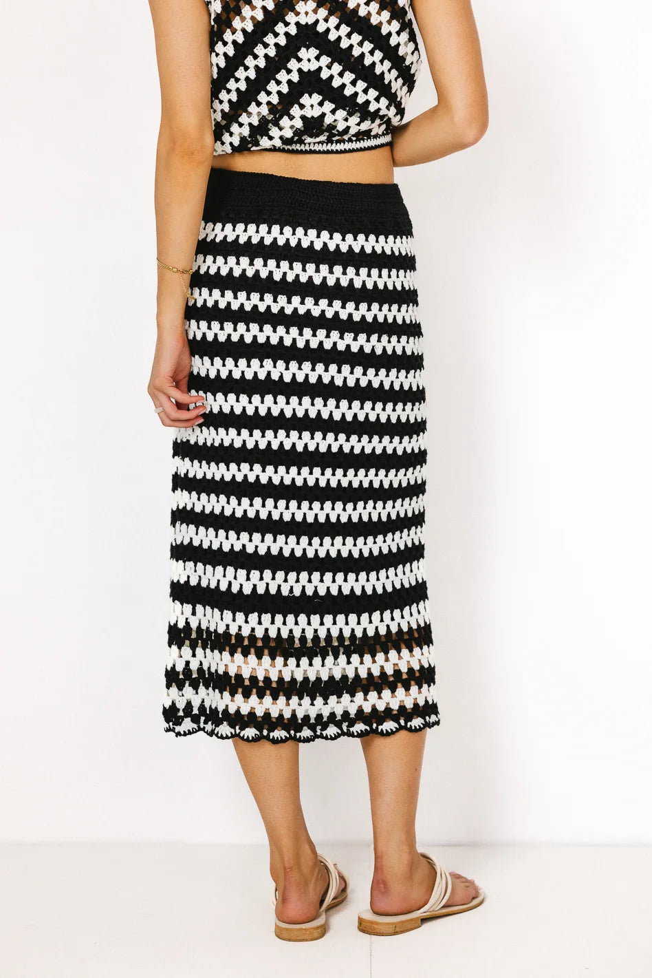 Rylan Crochet Skirt in White FINAL SALE