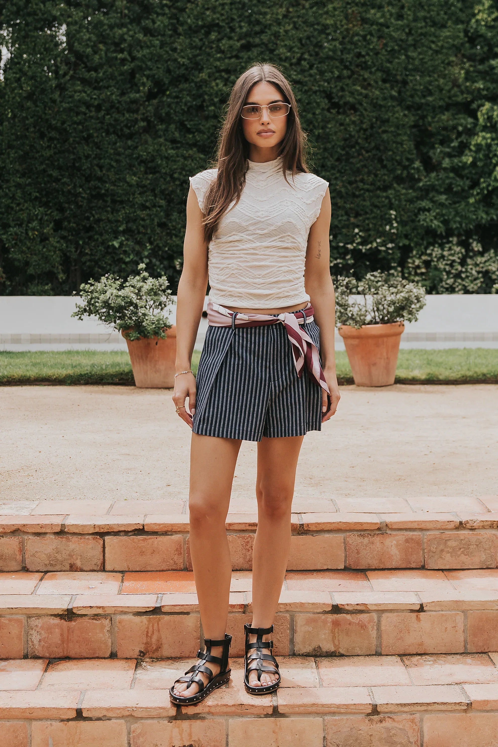 Morgan Striped Shorts
