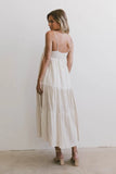 Demi Striped Midi Dress in Natural FINAL SALE