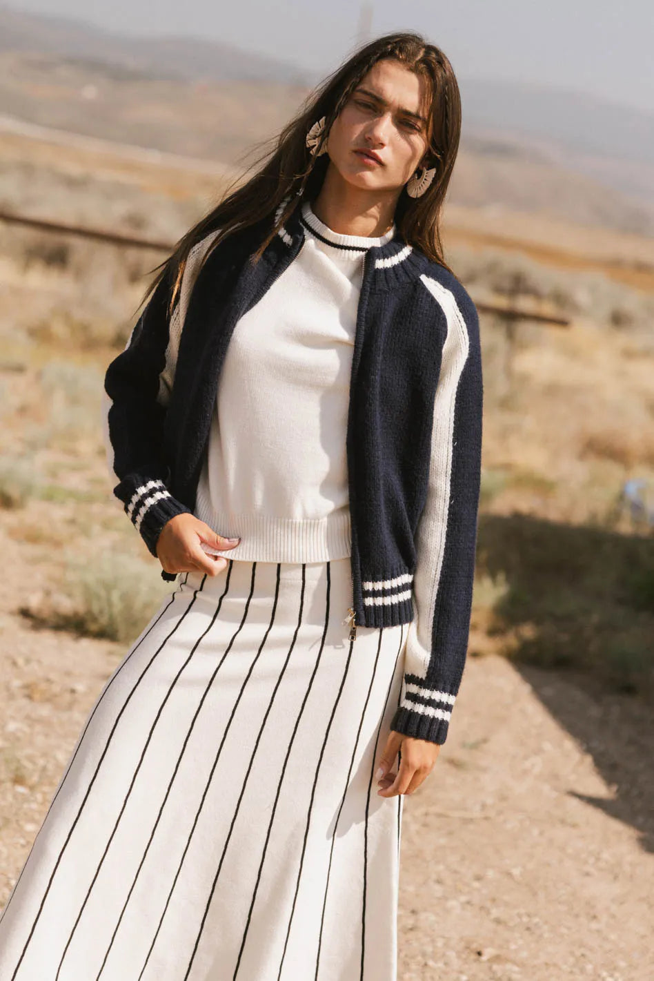 Sebastian Knit Jacket in Navy FINAL SALE
