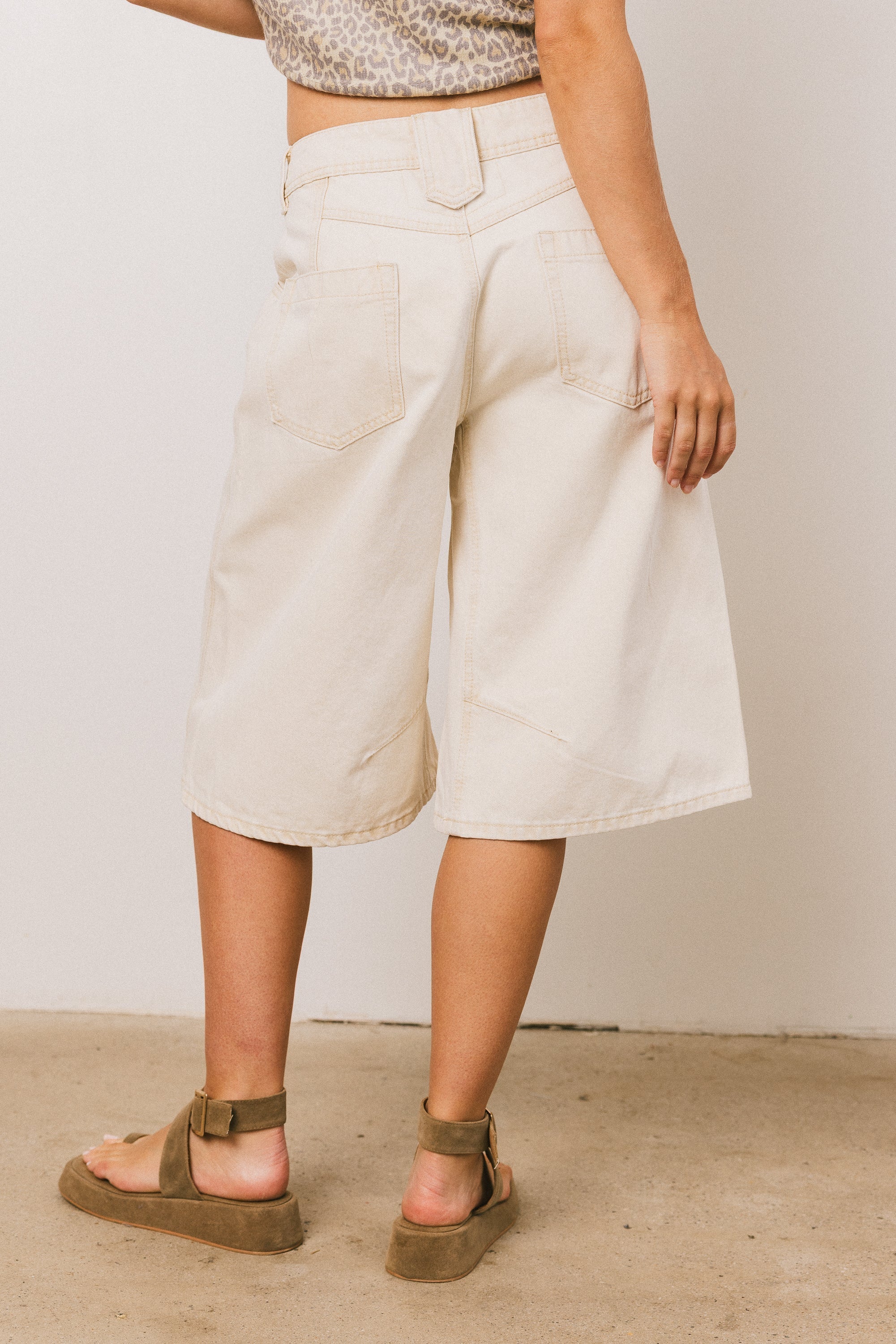 Alden Bermuda Shorts in Cream FINAL SALE
