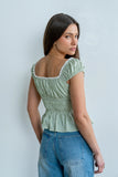 Naya Gingham Tank Top in Green