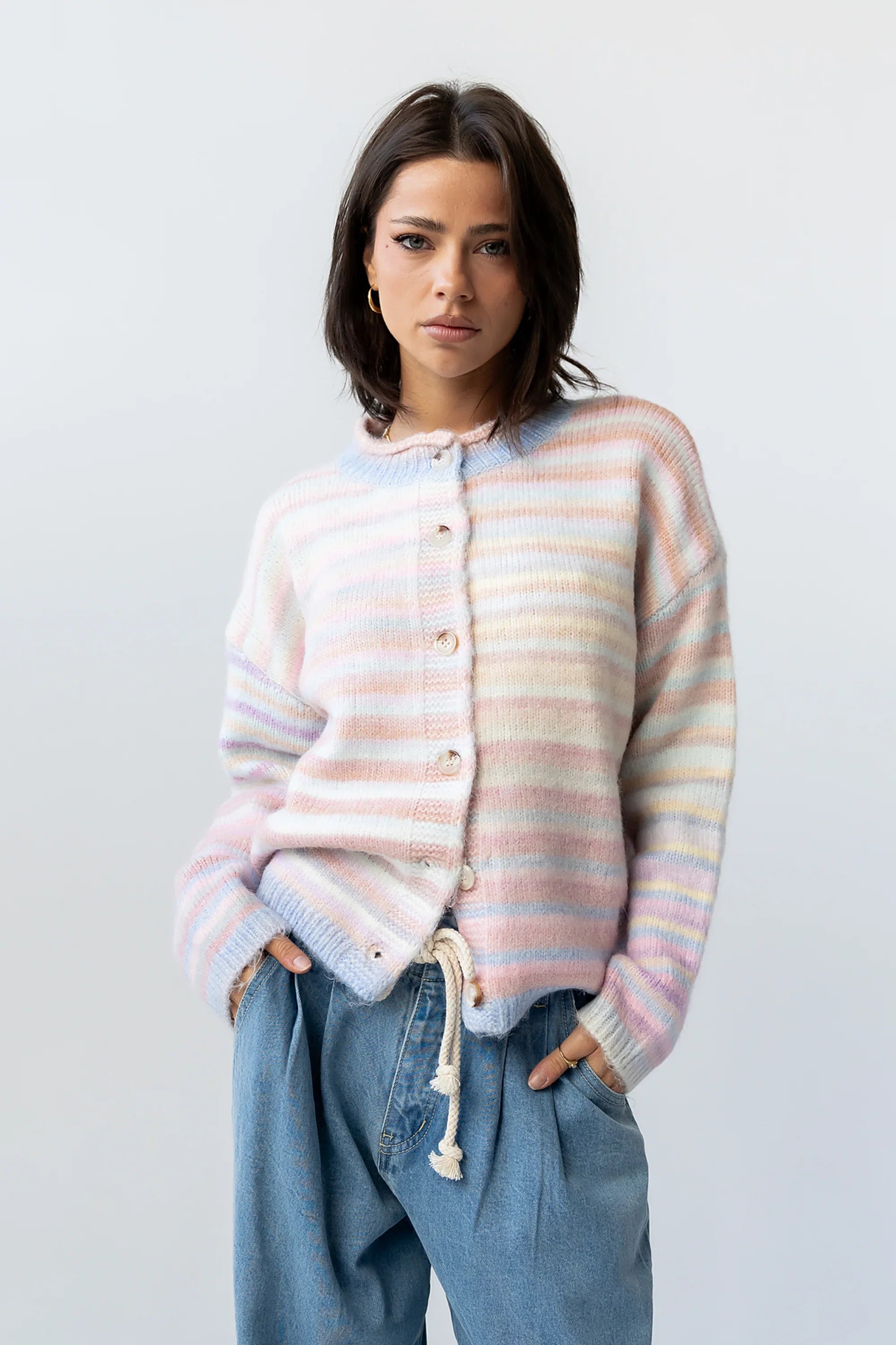 Emmy Knit Cardigan in Pink