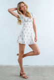 Harvey Floral Mini Dress in Butter Yellow