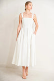 SERENE CHARM OFF WHITE MIDI DRESS FINAL SALE