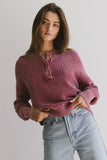 Inda Henly Sweater in Burgundy FINAL SALE
