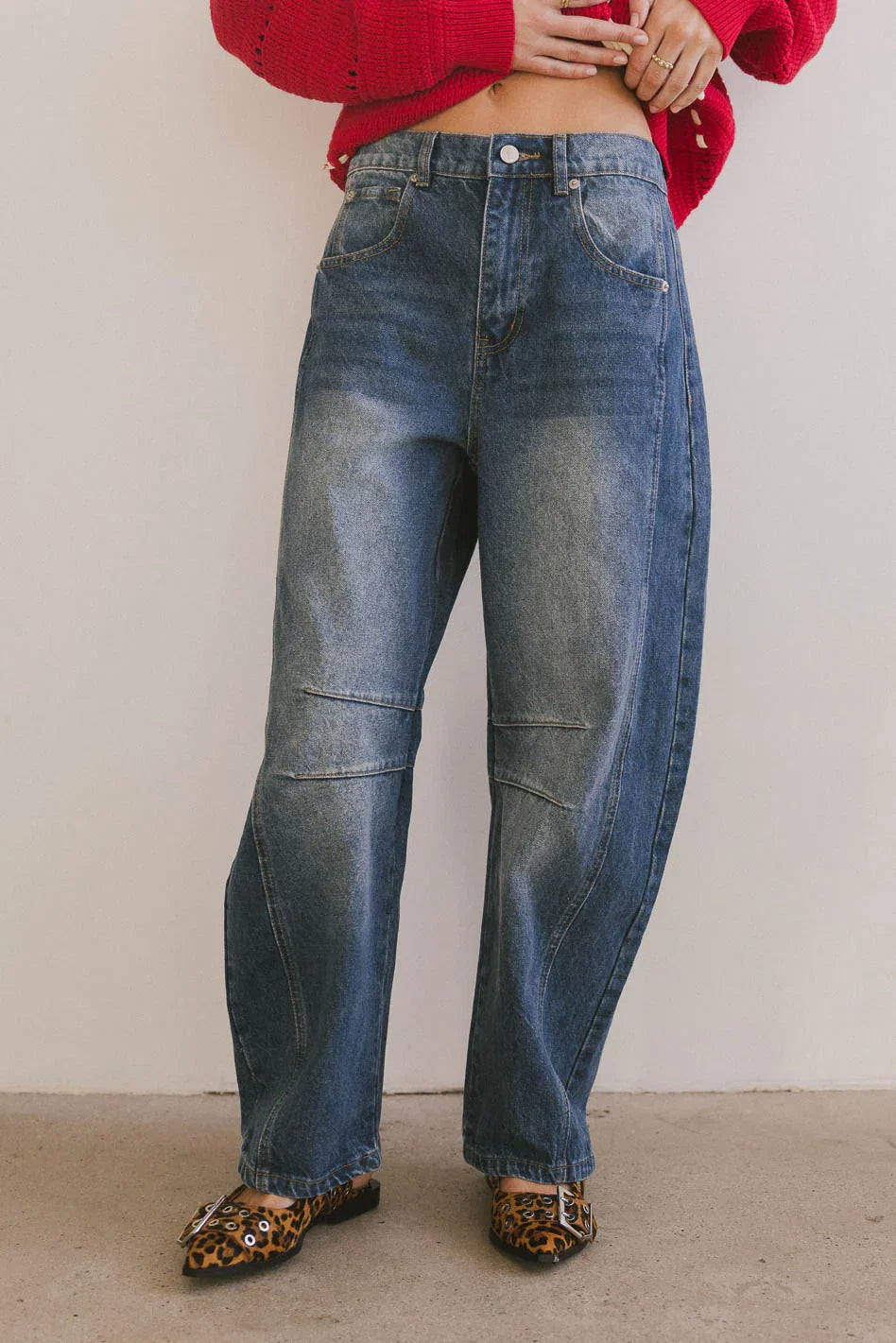 Lisette Barrel Jean in Dark Wash FINAL SALE