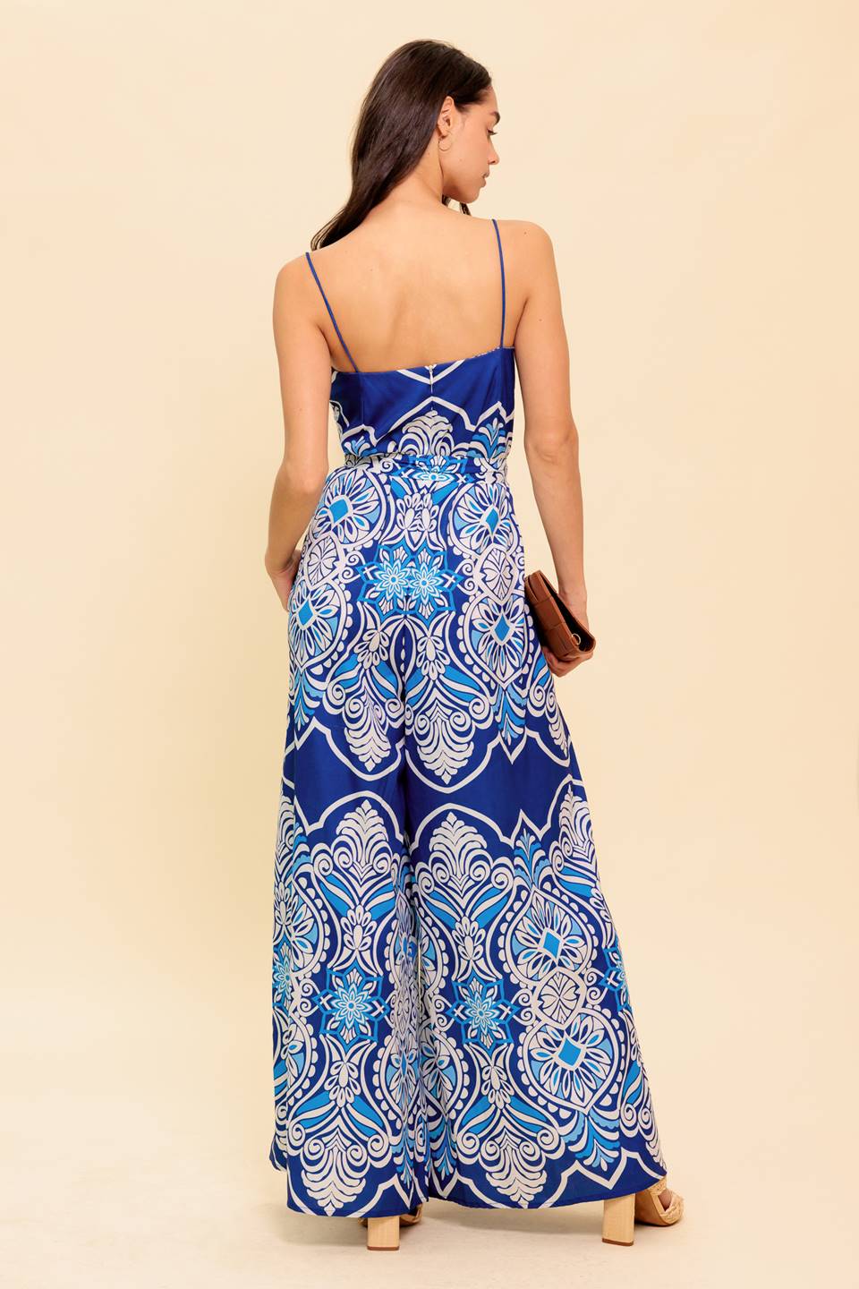 SELAH PRINTED JUMPSUIT NAVY