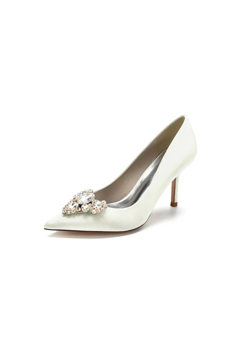 Cocktail Pointed Toe Crystal Heels