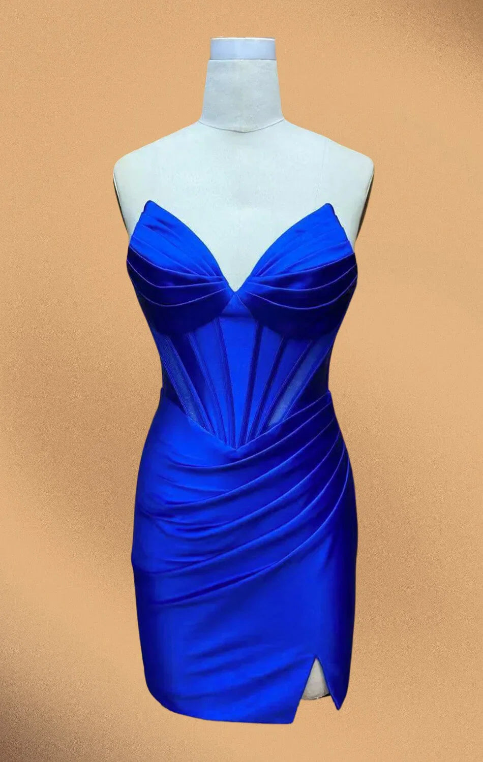KNOX MINI DRESS STRAPLESS SATIN COCKTAIL DRESS