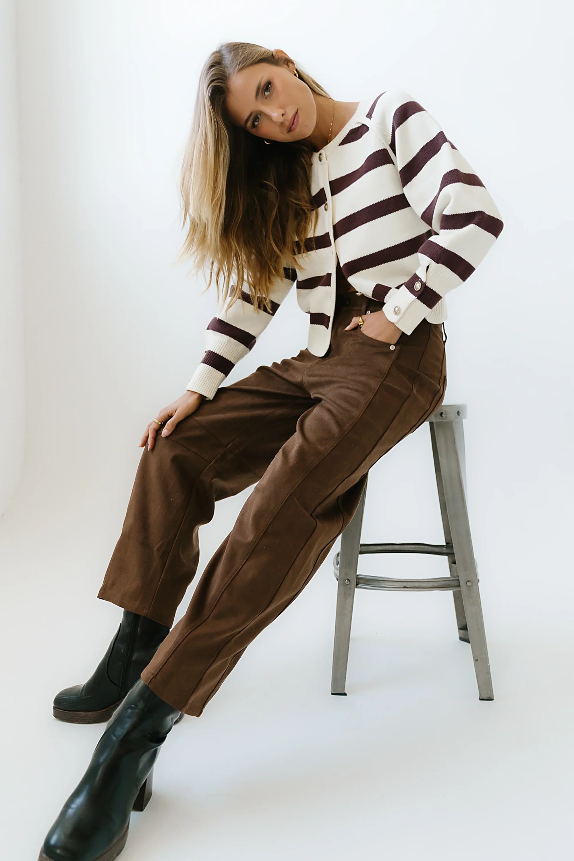 Warren Suede Barrel Pants FINAL SALE