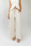 Lucy Striped Baggy Pants in Natural