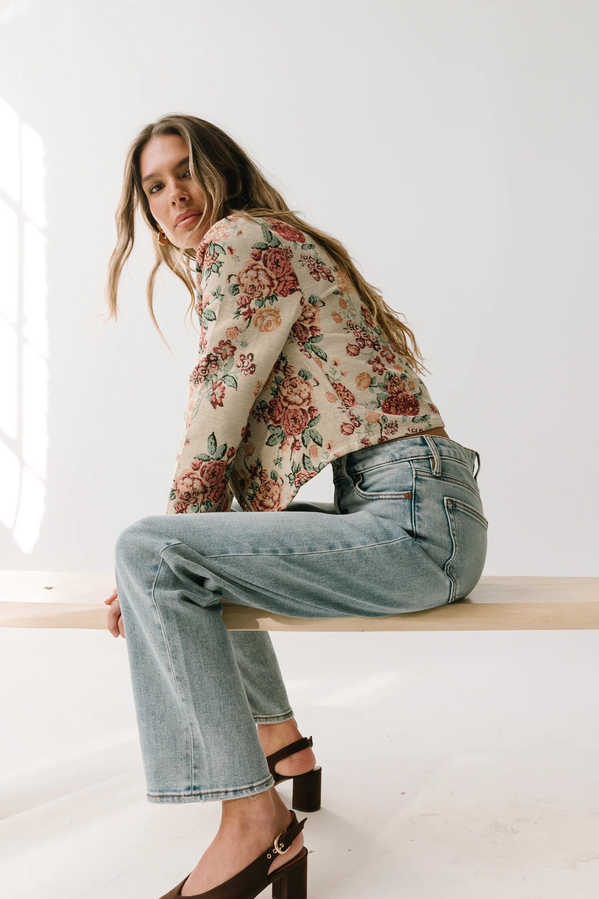 Joanna Floral Cropped Jacket FINAL SALE