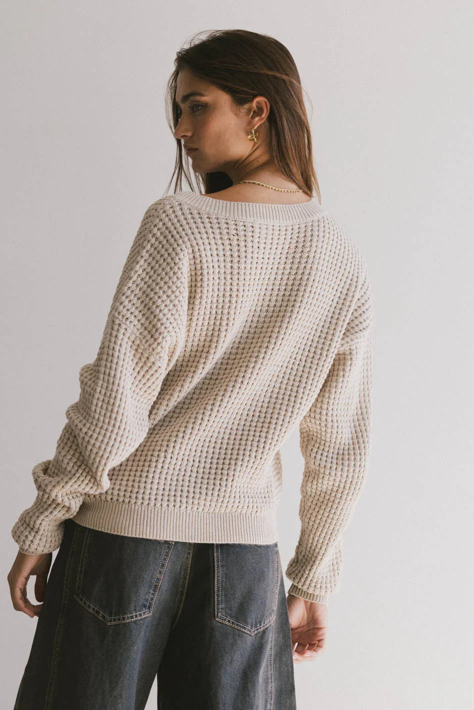 Raychel Knit Sweater in Beige FINAL SALE