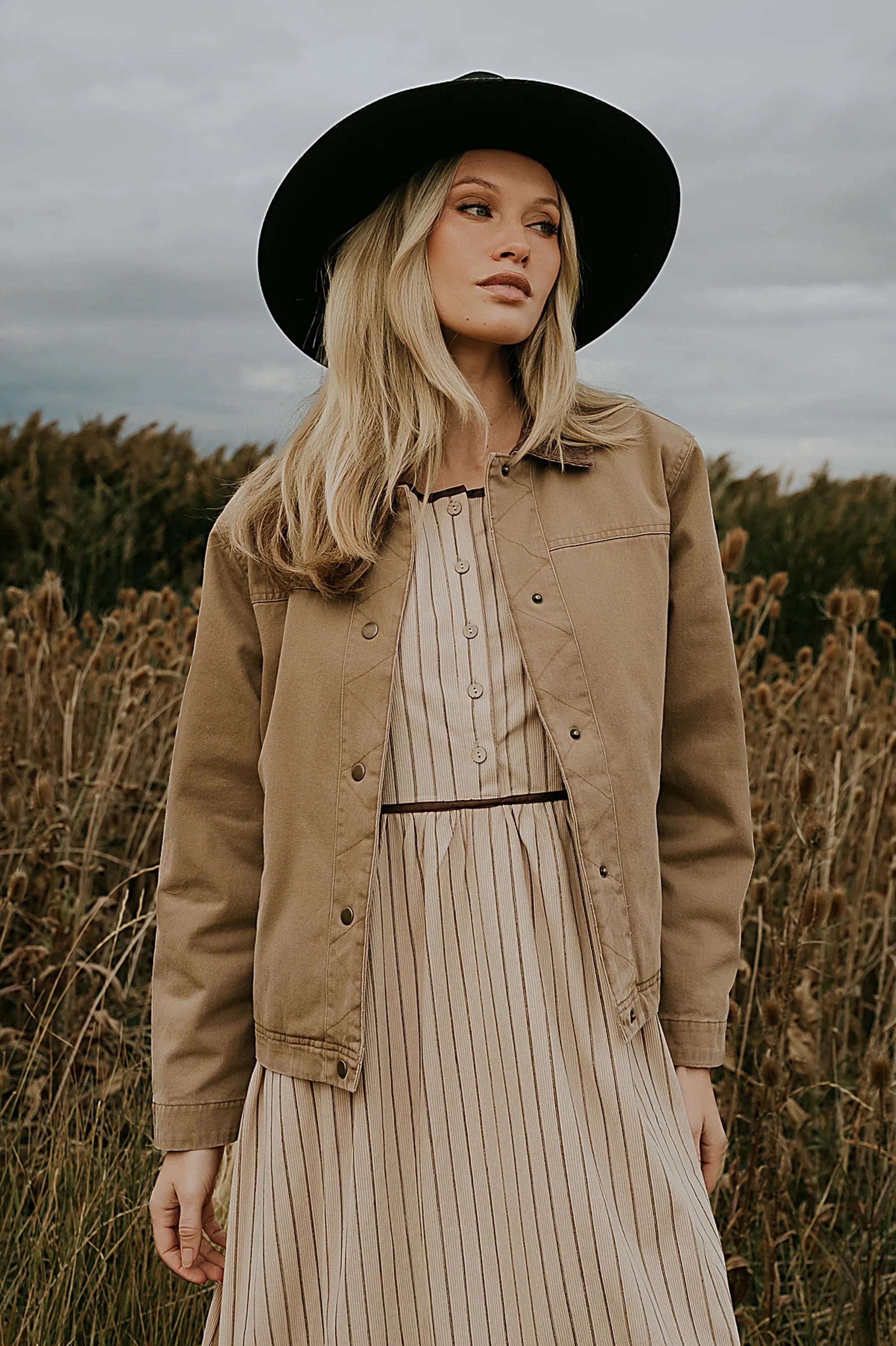 Roman Chore Jacket in Taupe