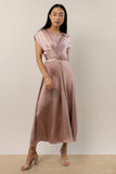 Rosalind Midi Dress in Mauve FINAL SALE