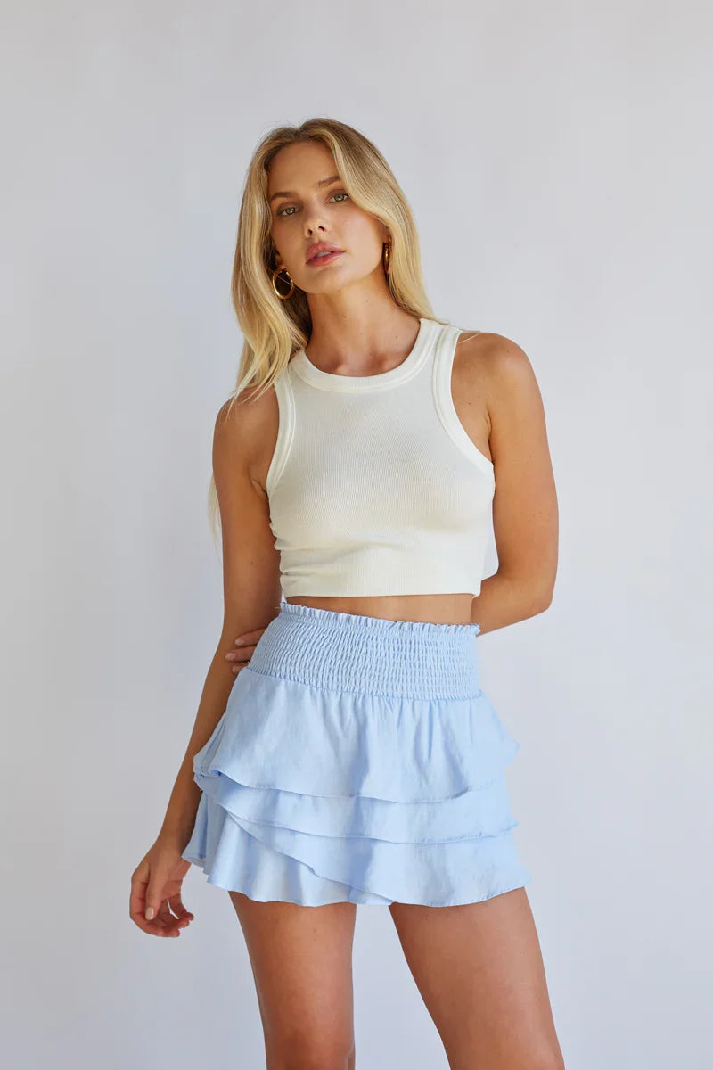 Daytona High Rise Tiered Ruffle Skort