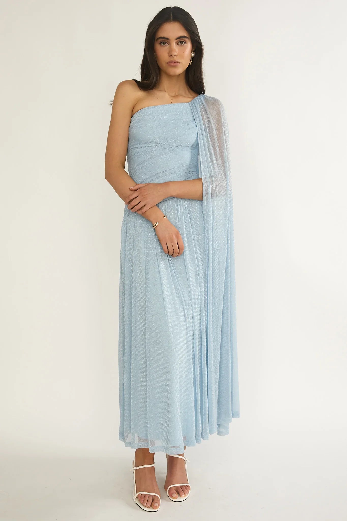 Bristol Shimmer Maxi Dress Blue