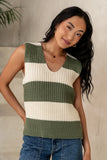 Yasmin Striped Sweater in Olive FINAL SALE