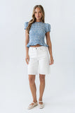 Ruth Smocked Top in Blue