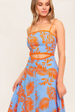 APRICOT SUNSET CUT OUT MIDI DRESS
