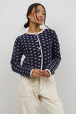 Courtney Scalloped Cardigan in Navy FINAL SALE