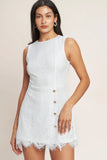 CONFIDENTLY YOURS WHITE LACE SKORT ROMPER