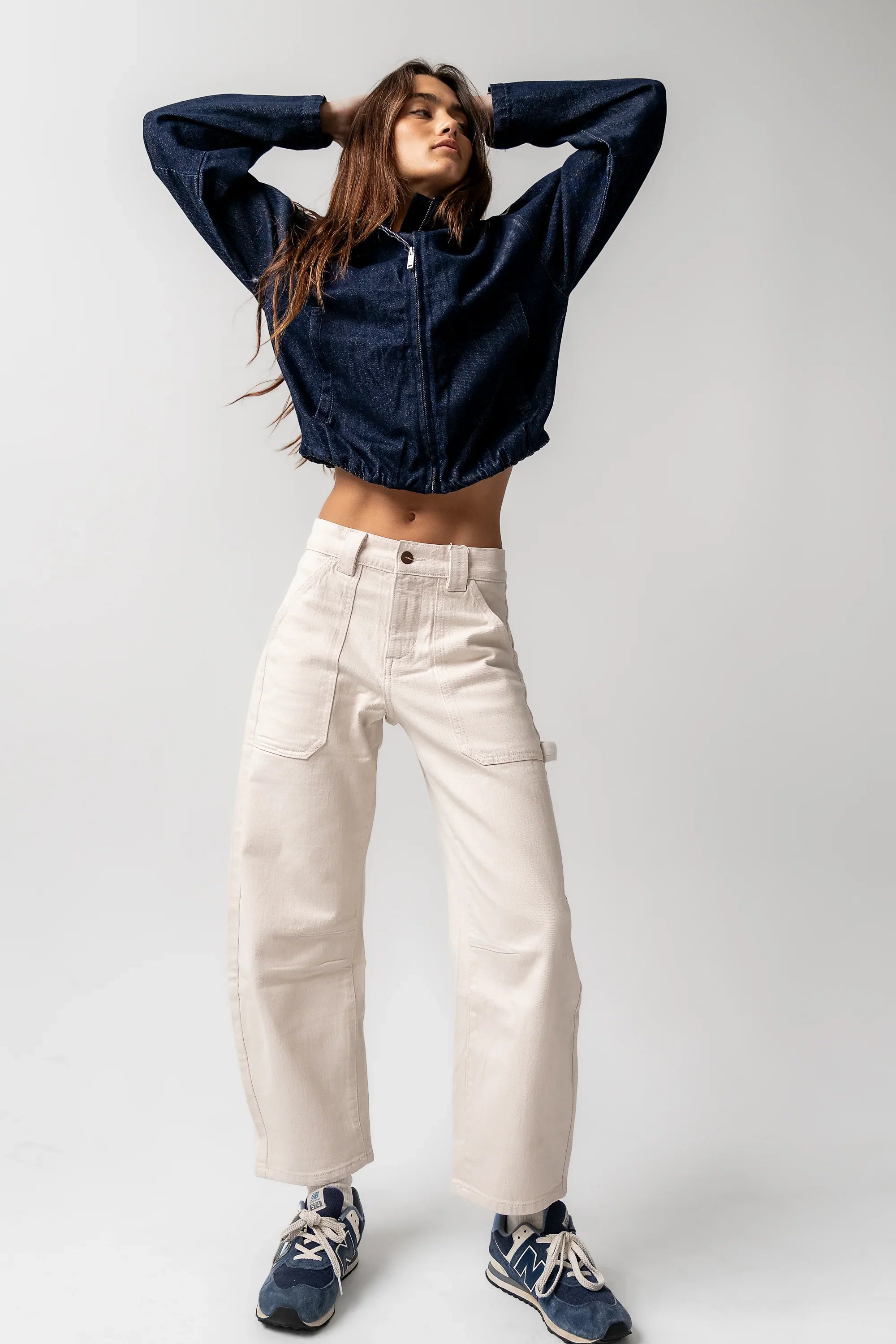 Scottie Barrel Jeans in Ecru FINAL SALE