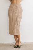 Renley Cable Knit Midi Skirt FINAL SALE