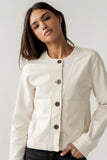 Cozette Barrel Jacket in Off White