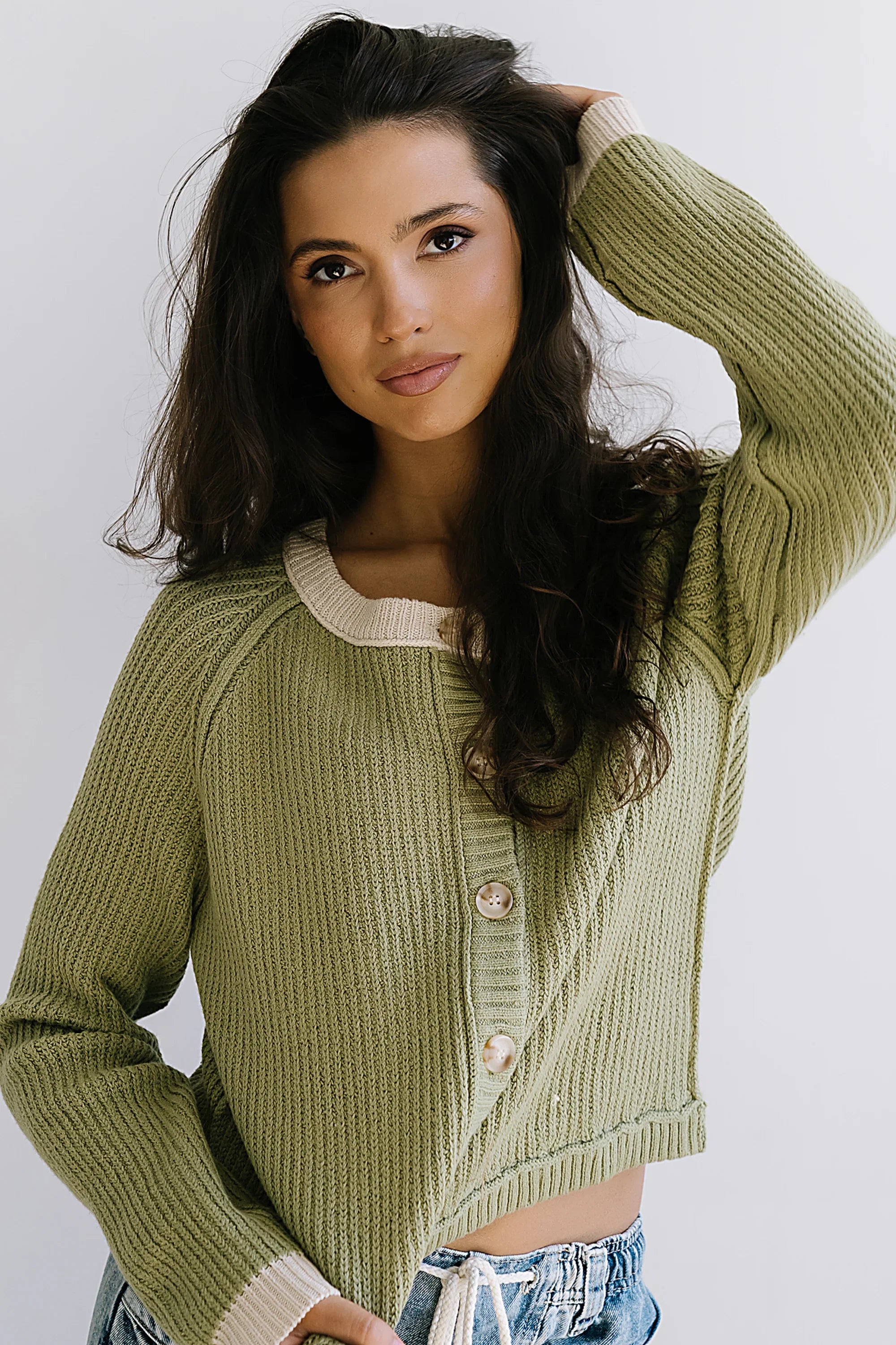 Margaret Contrast Cardigan FINAL SALE