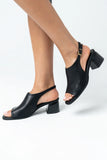 Faith Slingback Mule in Black