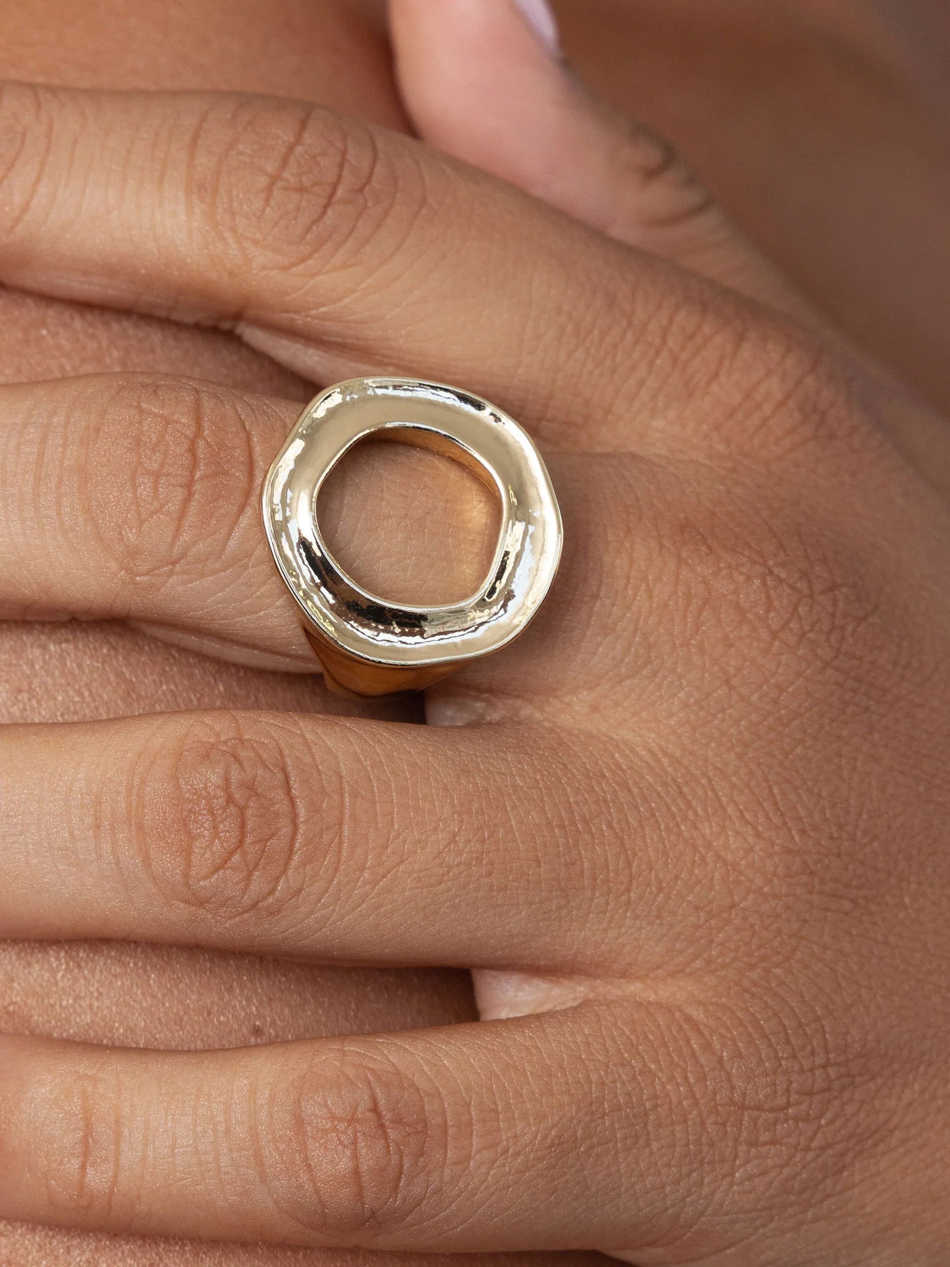 Open Circle Statement Ring