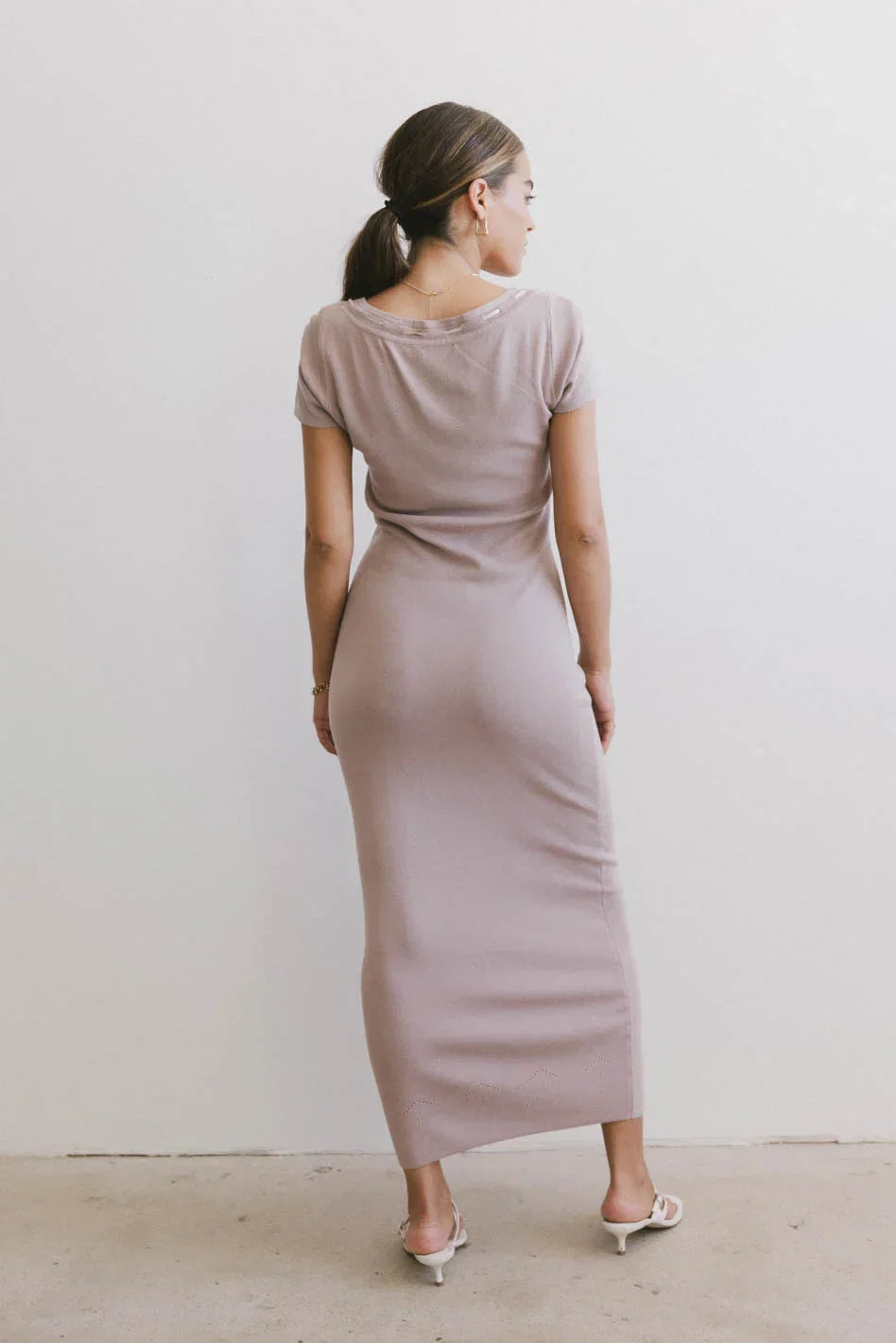 Ariah Ribbon Trim Sweater Dress in Lavender FINAL SALE