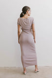 Ariah Ribbon Trim Sweater Dress in Lavender FINAL SALE