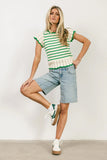 Georgie Striped Sweater in Green FINAL SALE