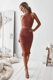 RIVERS MIDI DRESS MAUVE